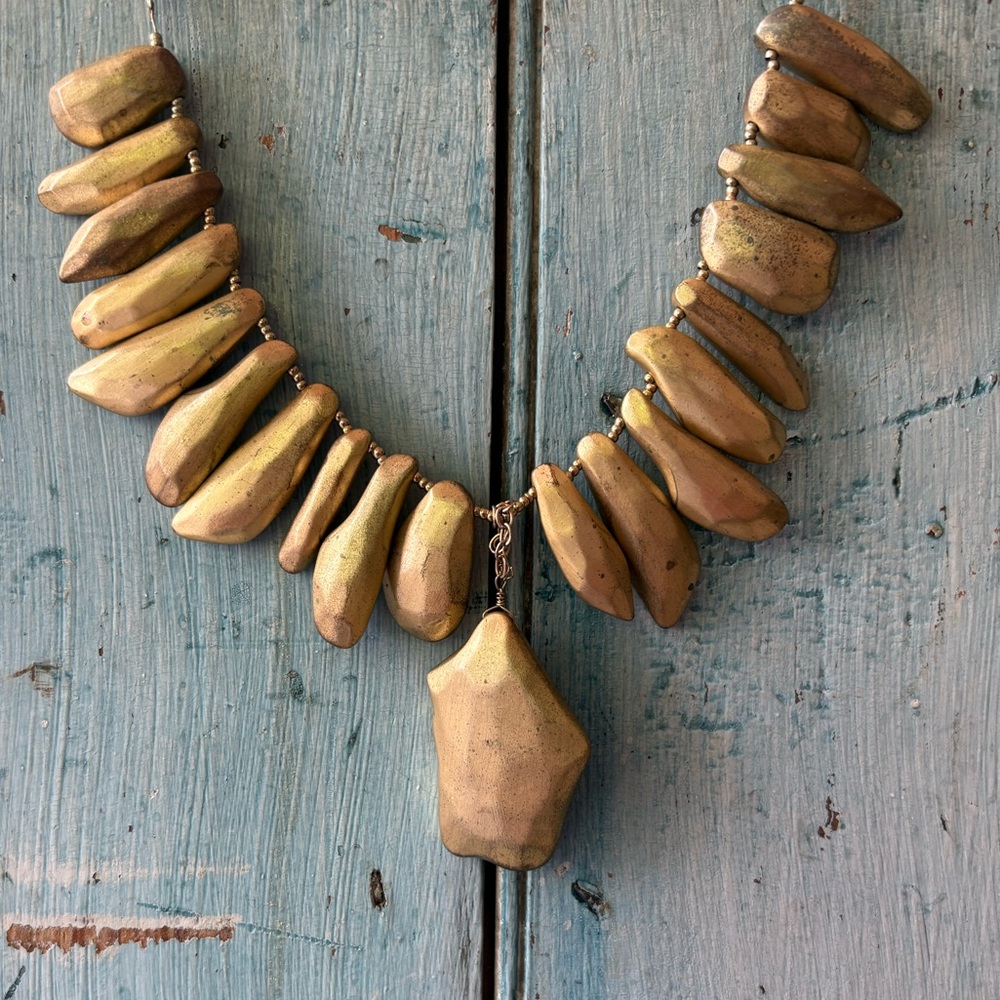 Fun & Unique Gold Nugget Necklace - Picture 5 of 10